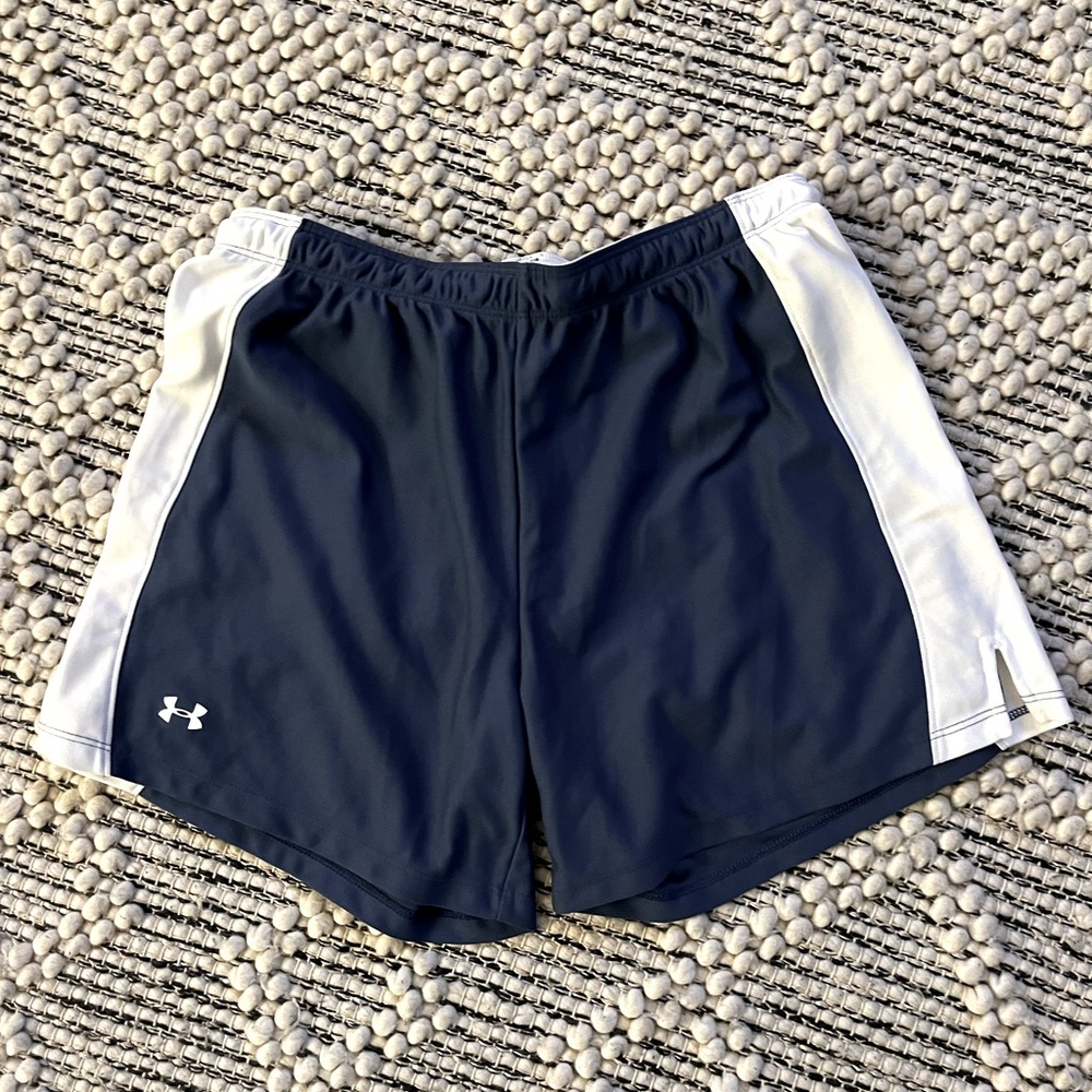 Navy/white under armour shorts
